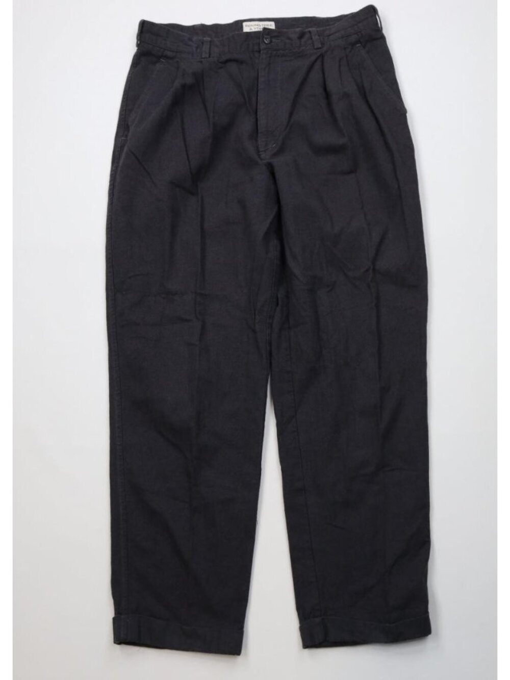 Vtg 90s Streetwear Mens 34x32 Faded Cotton Canvas Pleated Wide Leg Pants Gray